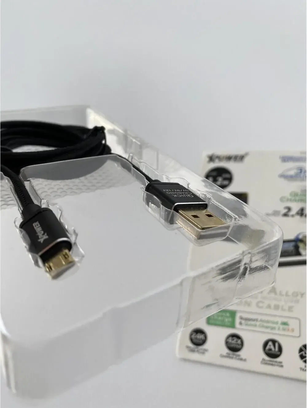 Gold-Plated Aluminum Alloy Micro USB Cable - Sync & Charge Nylon Cord, Durable!